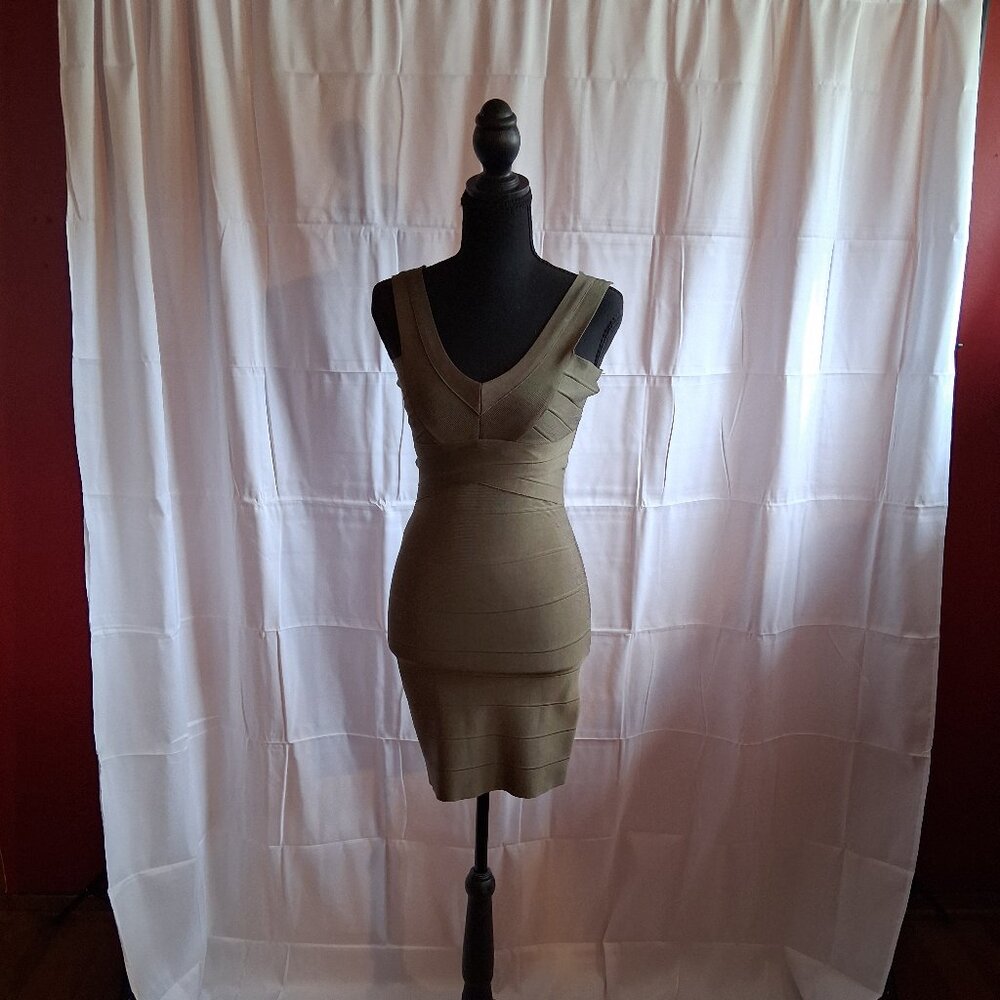 Bebe Olive Green Bandage Dress